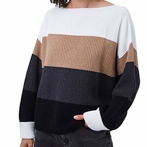 French Connection Millie Knit Women's Striped Sweater Colour Block Med Oversized